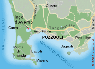 Mappa dei Campi Flegrei - Pozzuoli - Napoli